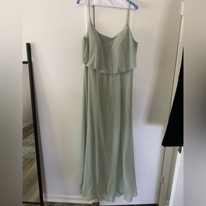 Dusty Sage green azazie lupe bridesmaid dress - worn once with no alterations.